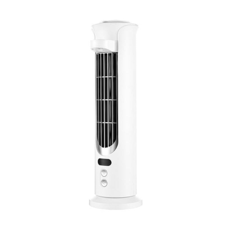 Tower Bladeless Fan Mini Desktop Air Conditioner with Shaking Head Water Cooling Fans