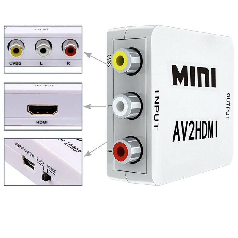 HDMI TO RCA Converter AV TO HDMI Converter Adapter Composite CVBS To HD AV TO HDMI Audio Converter HDMI TO AV Video Converter
