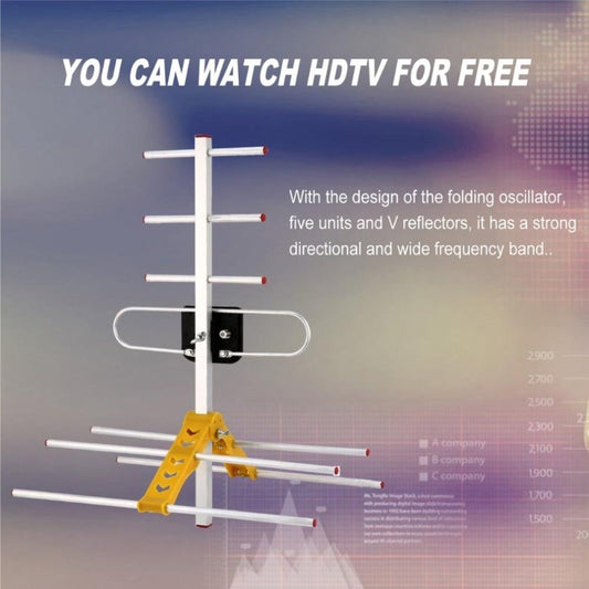HD Digital TV Antenna For HDTV DVBT/DVBT2 470MHz-860MHz Outdoor TV Antenna Digital Amplified HDTV Antenna