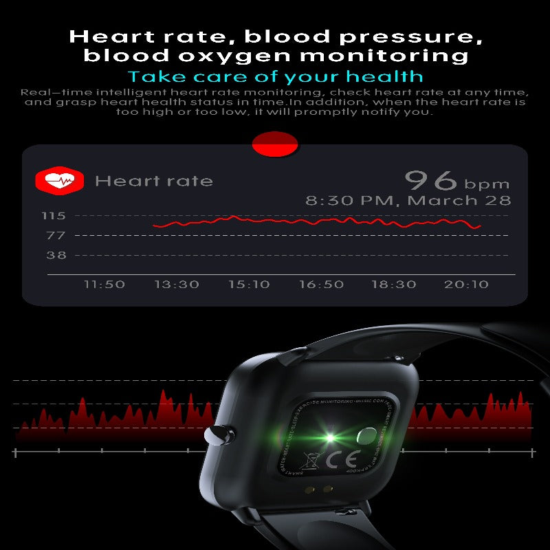 Smart Watch Pk P8 Men Heart Rate Monitor Body Temperature Waterproof Women Smartwatch Fitness Tracker For iPhone