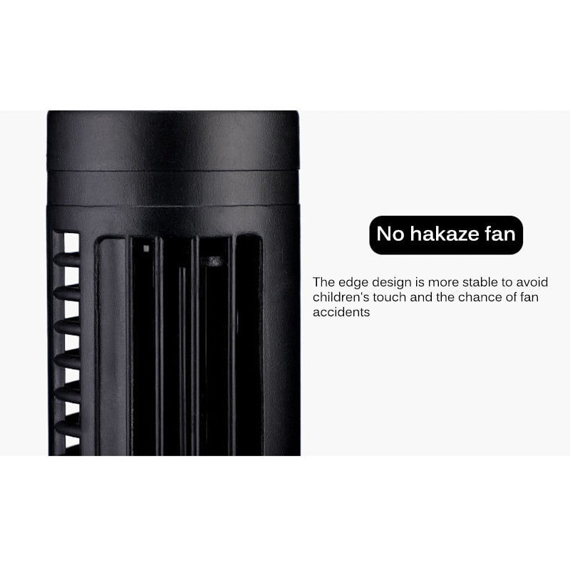 USB Bladeless Fan Mini Vertical Air Conditioner Household Humidification Air Circulation Coolers For Home Office Bedroom