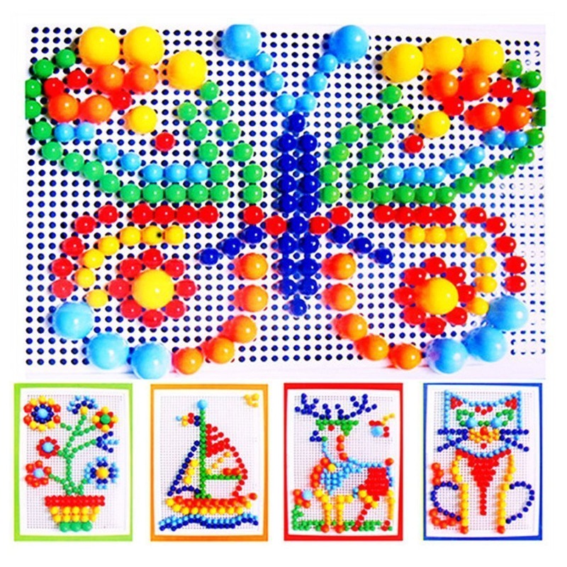 Plastic Nail Composite Picture Creative Mosaic Kit Diy Puzzle Toy For Kids Children