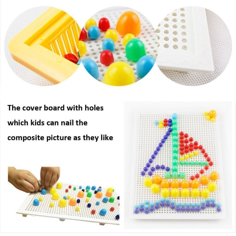 Plastic Nail Composite Picture Creative Mosaic Kit Diy Puzzle Toy For Kids Children