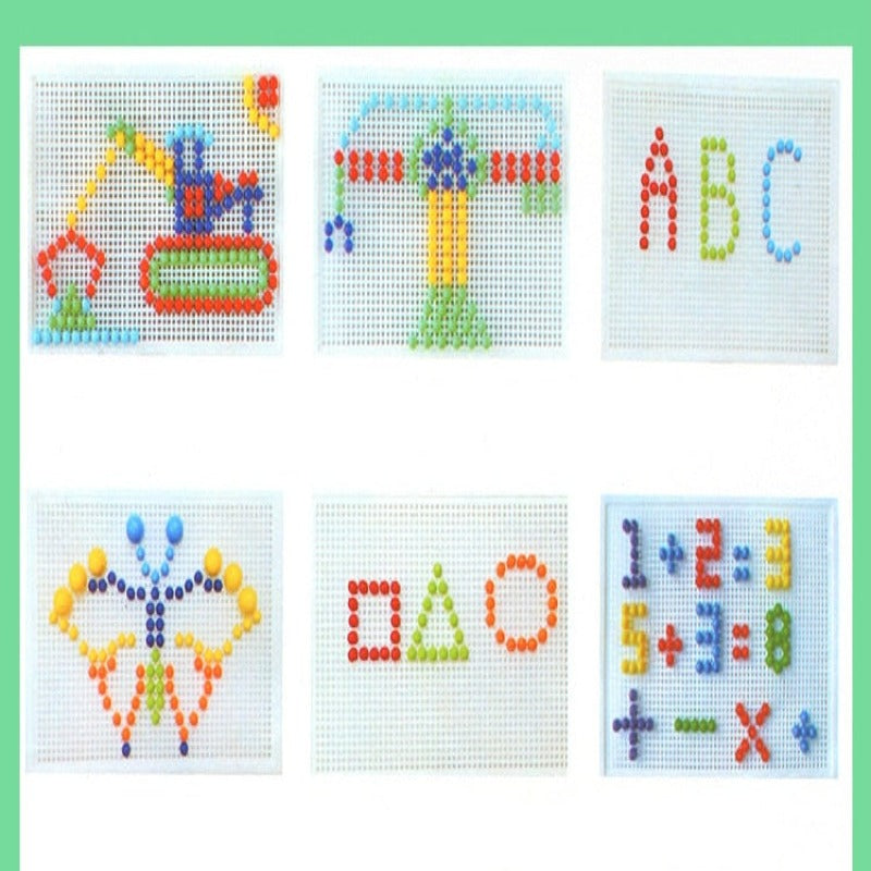 Plastic Nail Composite Picture Creative Mosaic Kit Diy Puzzle Toy For Kids Children