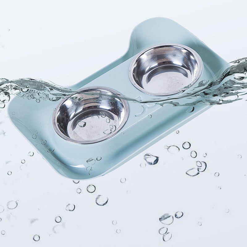 Cute Cat Bowl Pet Bowls Dog Food Double Bowl Pet Cat Water Elevated Feeder