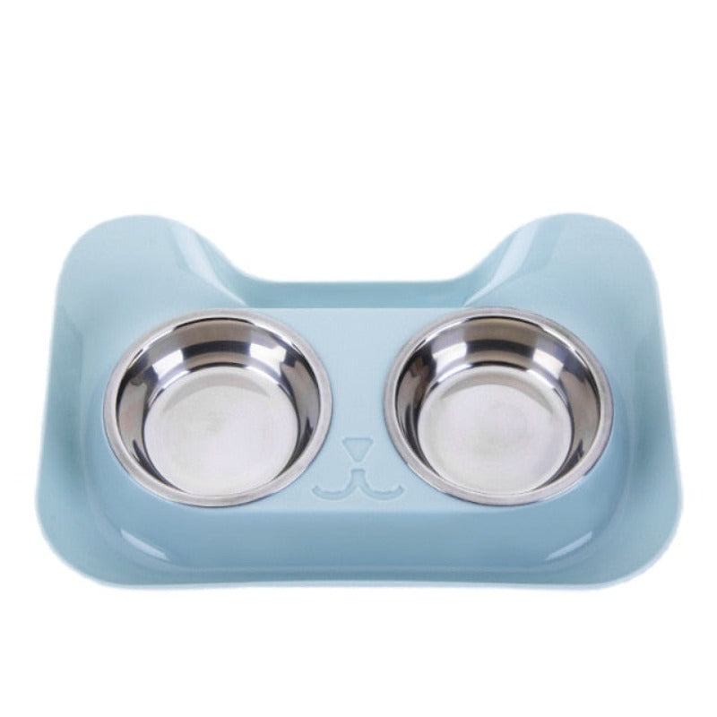 Cute Cat Bowl Pet Bowls Dog Food Double Bowl Pet Cat Water Elevated Feeder