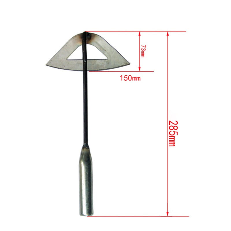 Full Steel Iron Gardening Handle Hollow Hoe Small Gardening Shovel Planting Flowers Digging Wild Vegetables Hoeing Grasses Tool