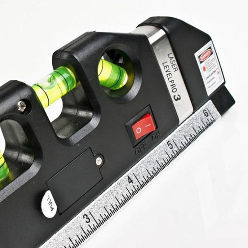 Laser Level Horizon Vertical Measure 8FT Aligner Standard and Metric Rulers Multipurpose Measure