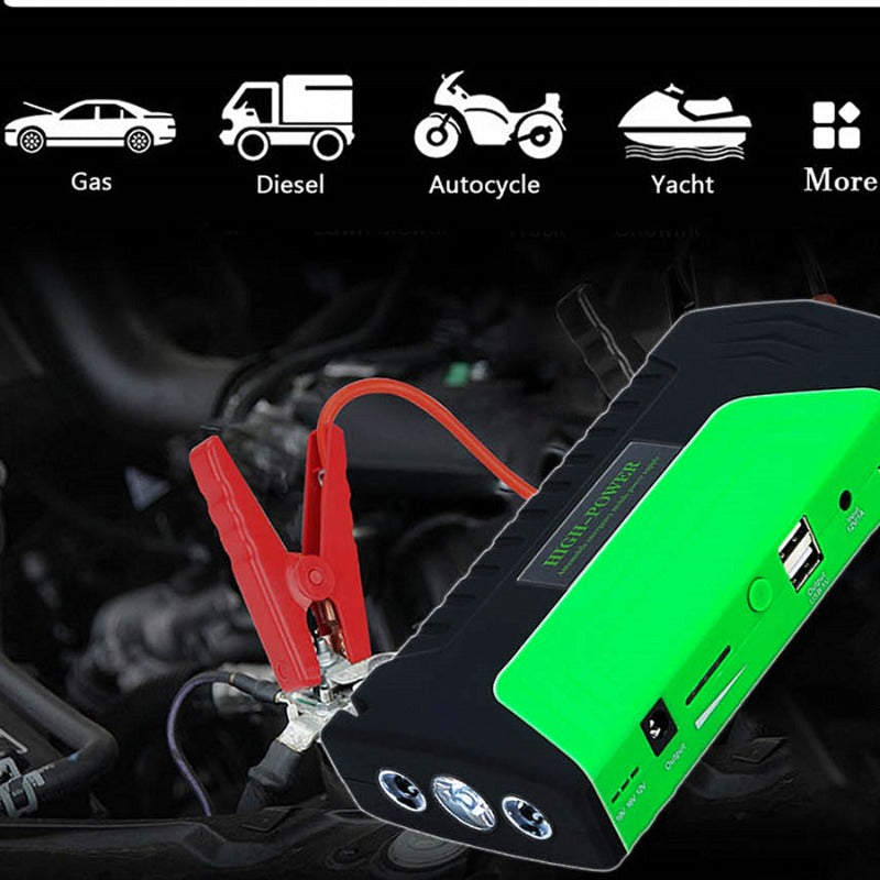  Jump Starter Multifunction Portable Power Bank 12V Car Battery Booster Emergency Starting Device Cables LED Flashlights  Extra 2% Off
