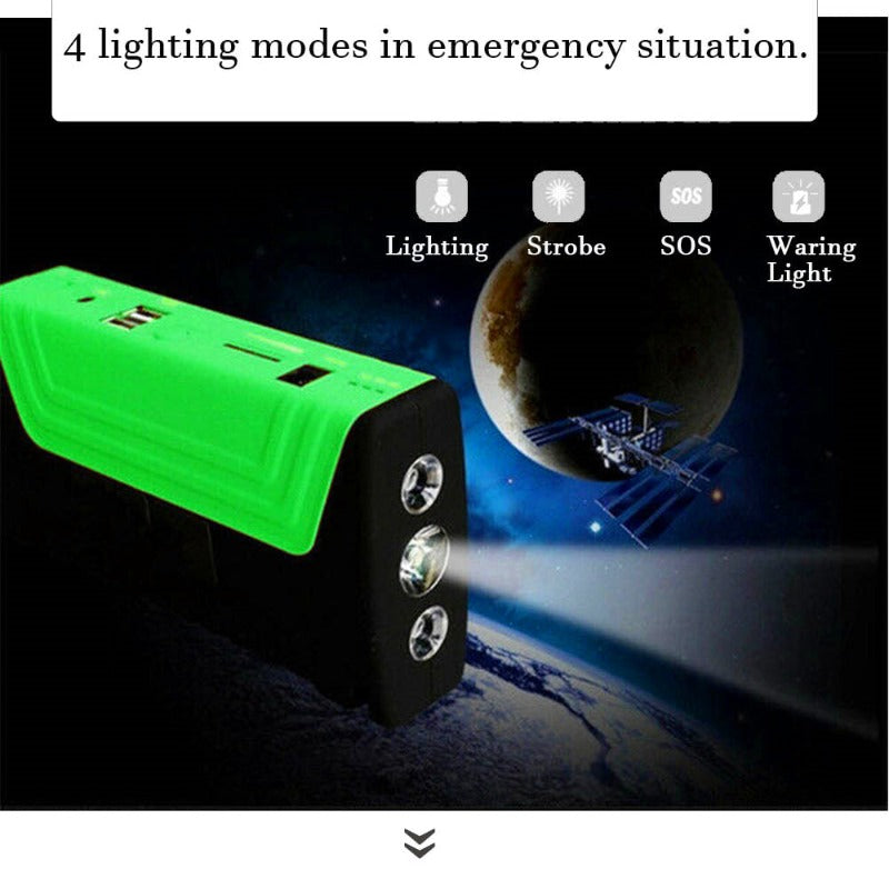 Jump Starter Multifunction Portable Power Bank 12V Car Battery Booster Emergency Starting Device Cables LED Flashlights Extra 2% Off