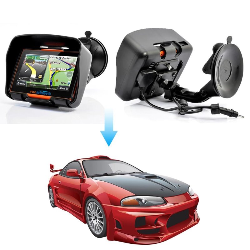 Car Motor Navigator GPS Motorcycle Waterproof GPS Navigation with FM Bluetooth Free Maps