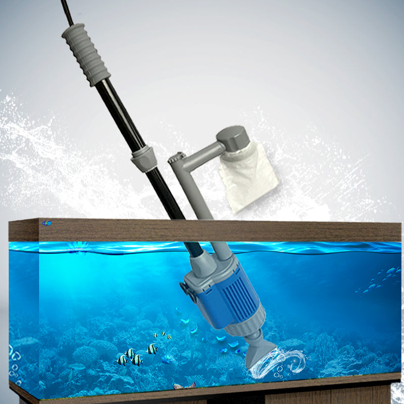 Aquarium cleaning tool with water splashing effect