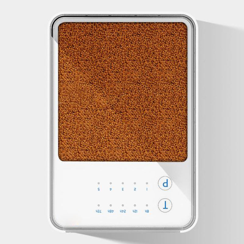 Control panel with brown textured surface and white base on a light gray background