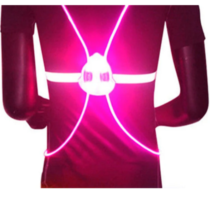 Night Outdoor Sport LED Vest 360 Reflective High Visibility Flash Safety LED Fiber Optic Night Running Riding Colorful