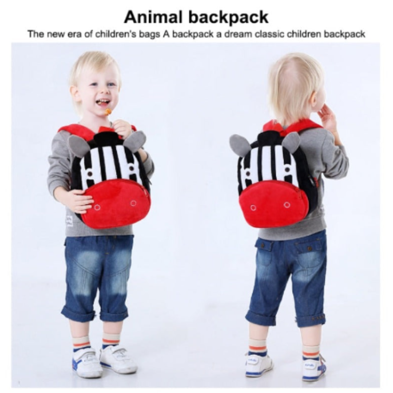 Zoo Series Plush Backpack Cute Children School Bag Shoulder Bag Shaggy Dog