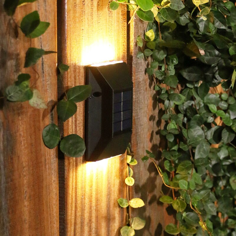 Solar LED Light Outdoor Waterproof Garden Light Solar Powered Wall Lamps Sconces Fence LED Garden Outdoor Solar Lamp Xmas Decor
