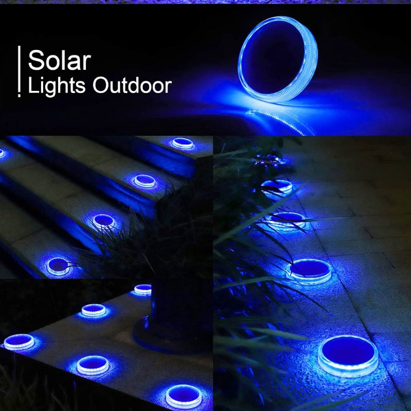 Led Solar Deck Lights Outdoor Waterproof Lawn Lamps Battery Powered Solar Step Light for Pathway Driveway Garden Walkway Patio