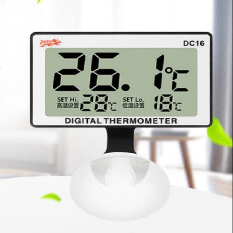 Digital thermometer displaying temperature with a white background