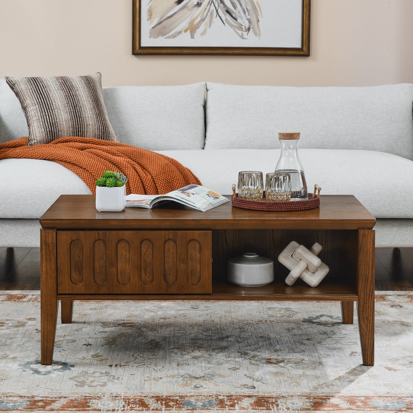 Early Century Style Flute Coffee Table