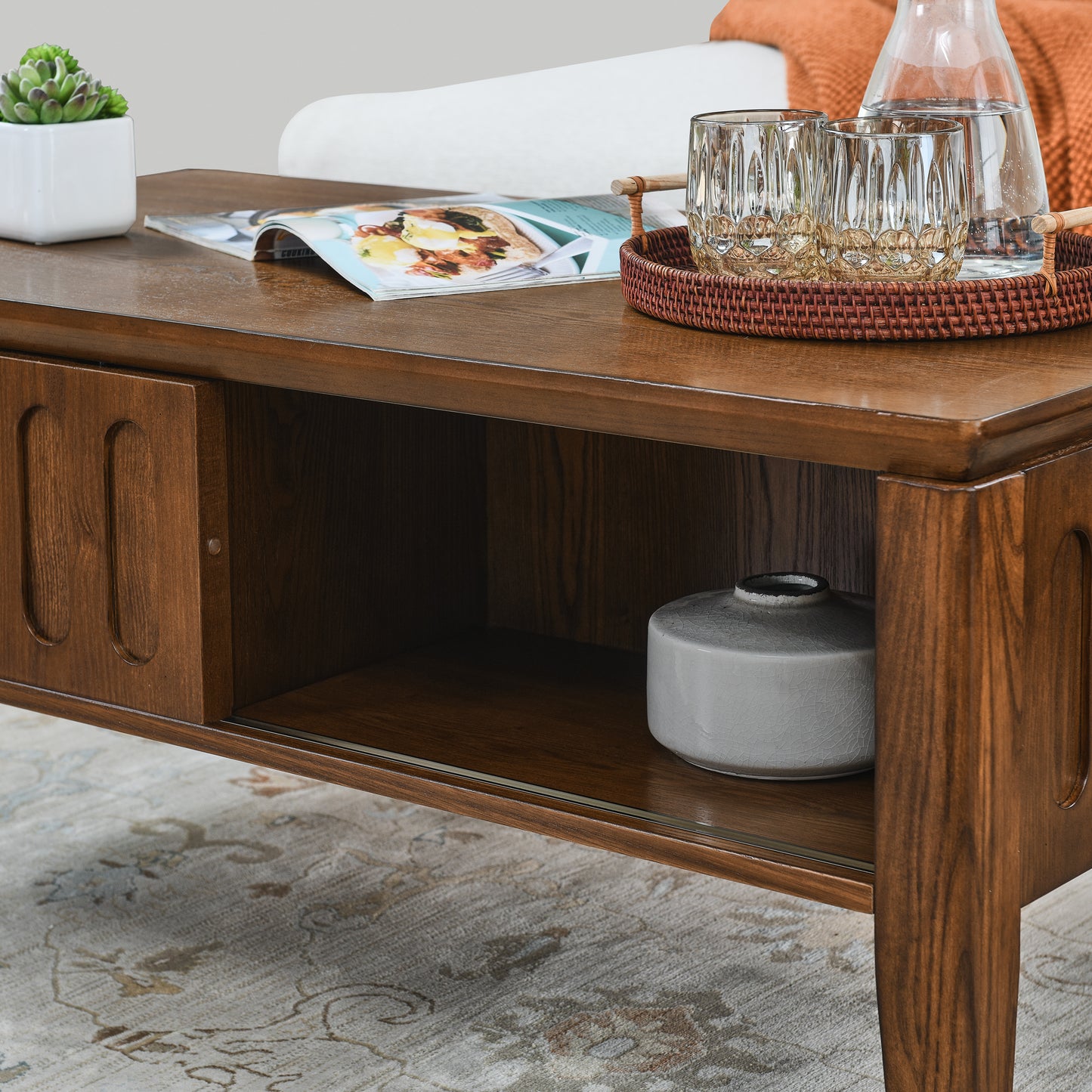 Early Century Style Flute Coffee Table