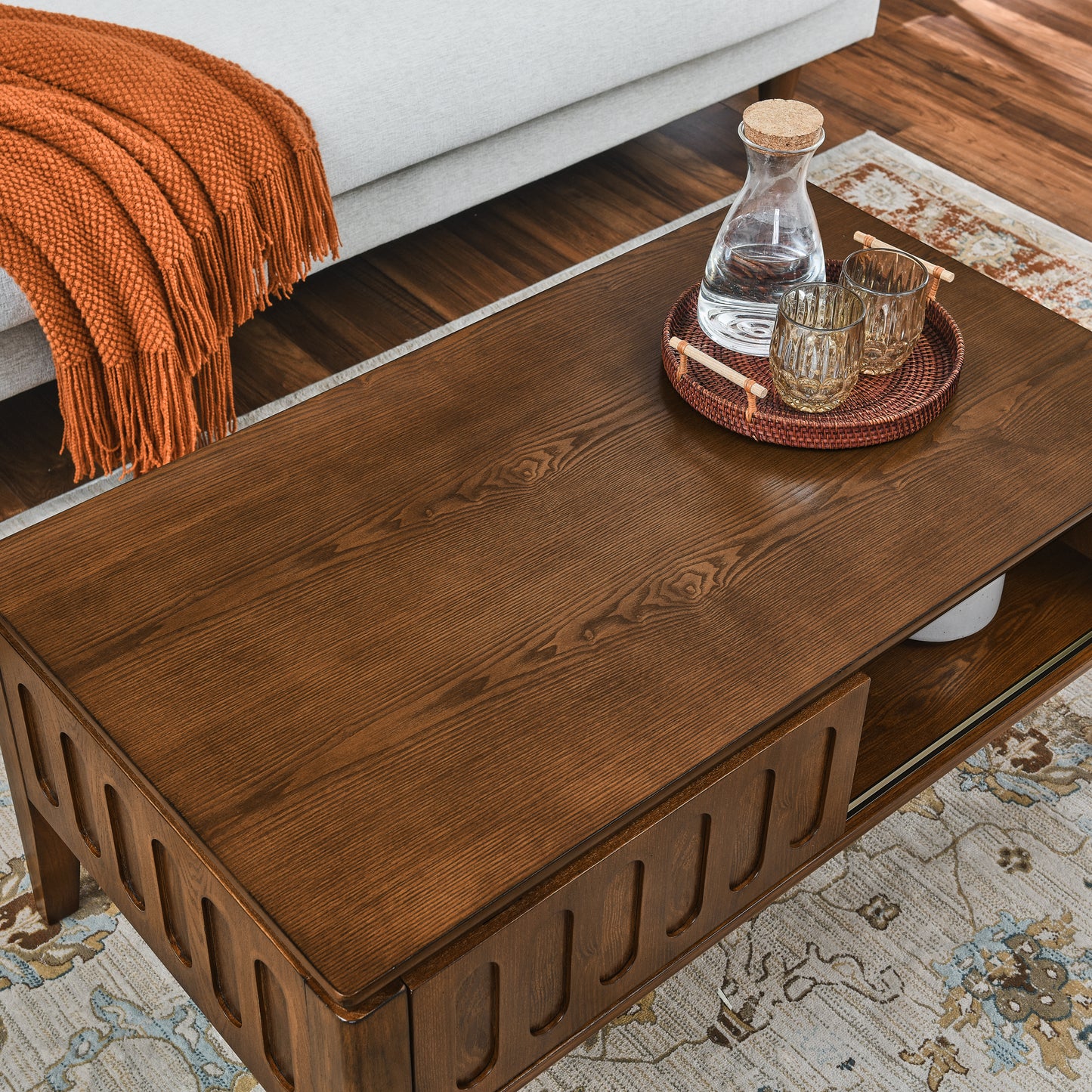 Early Century Style Flute Coffee Table