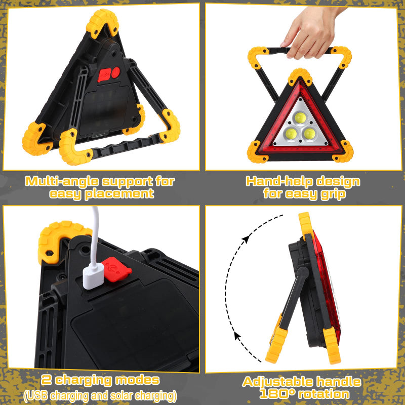 Multifunctional tool with features highlighted on a white background