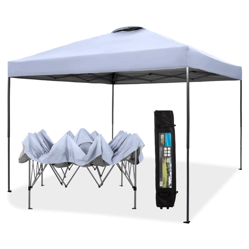 Pop-up Canopy Tent Straight Legs Instant Canopy for Outside with Wheeled Bag - White,freight free