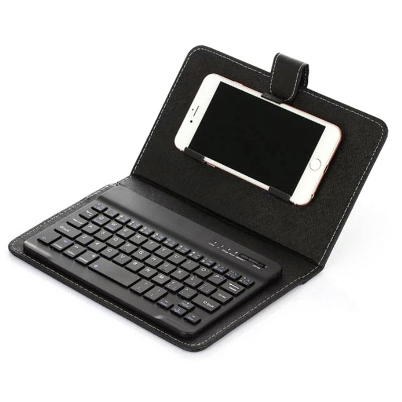 Portable Leather Phone Keyboard Case