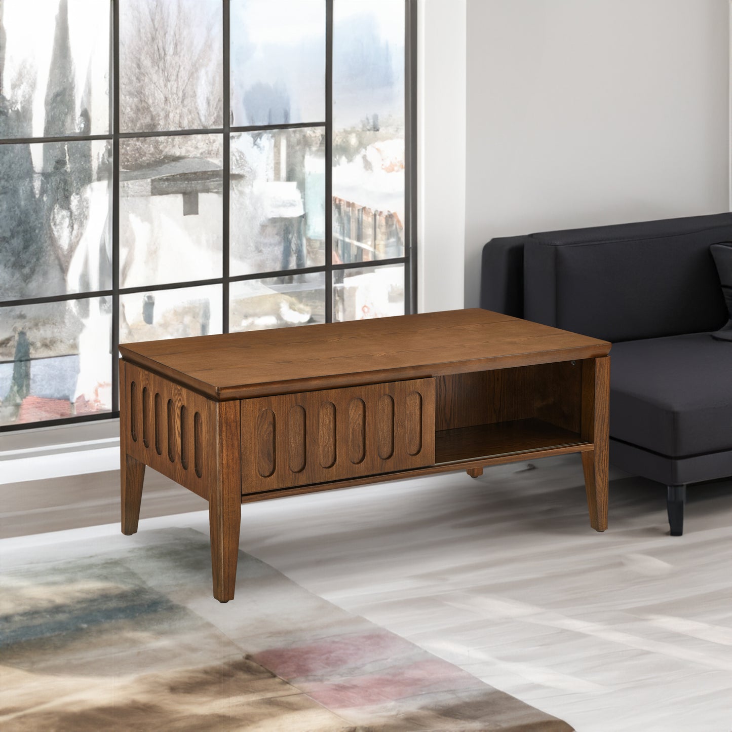 Early Century Style Flute Coffee Table
