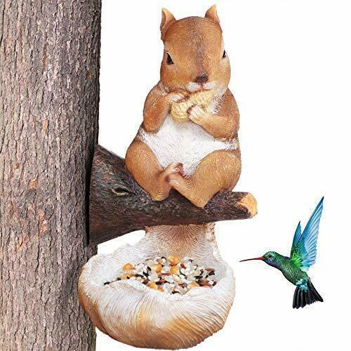 Cute Squirrel Bird Feeder For Garden