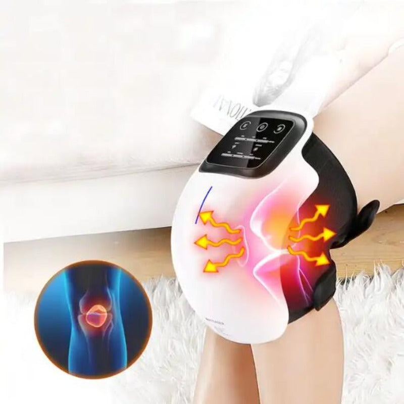 Smart Knee Massager with Heat and Kneading for Pain Relie Rechargeable LED Display Arthritis Massagers Infrared Heated Vibration Tool