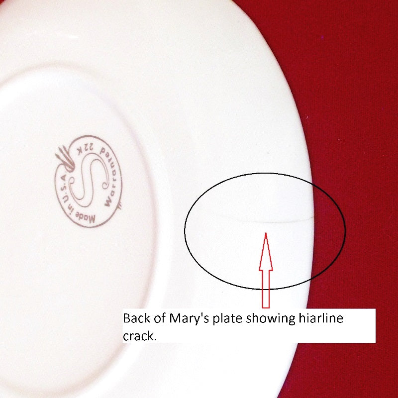 Vintage Antique Religious Jesus and Mary Plate