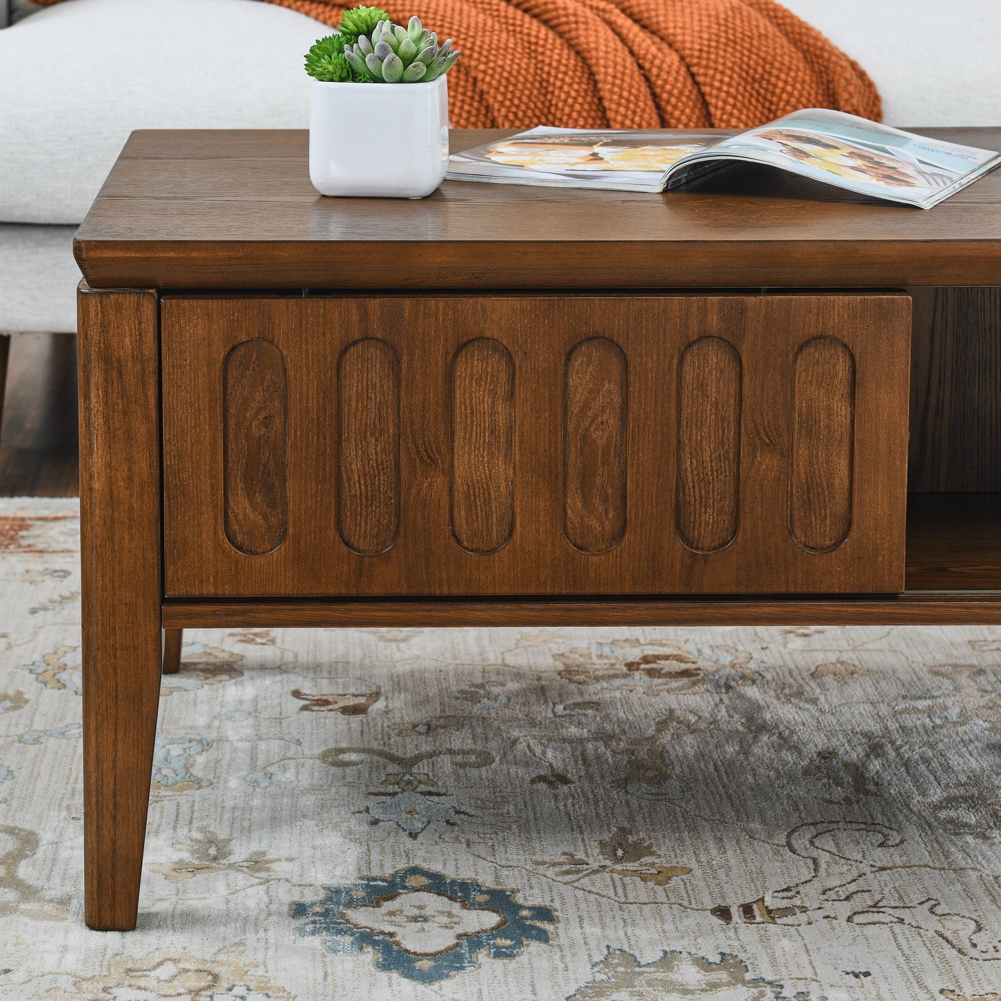 Early Century Style Flute Coffee Table