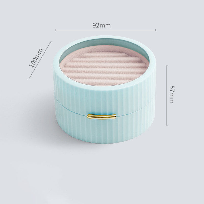 Portable Round Jewelry Storage Box