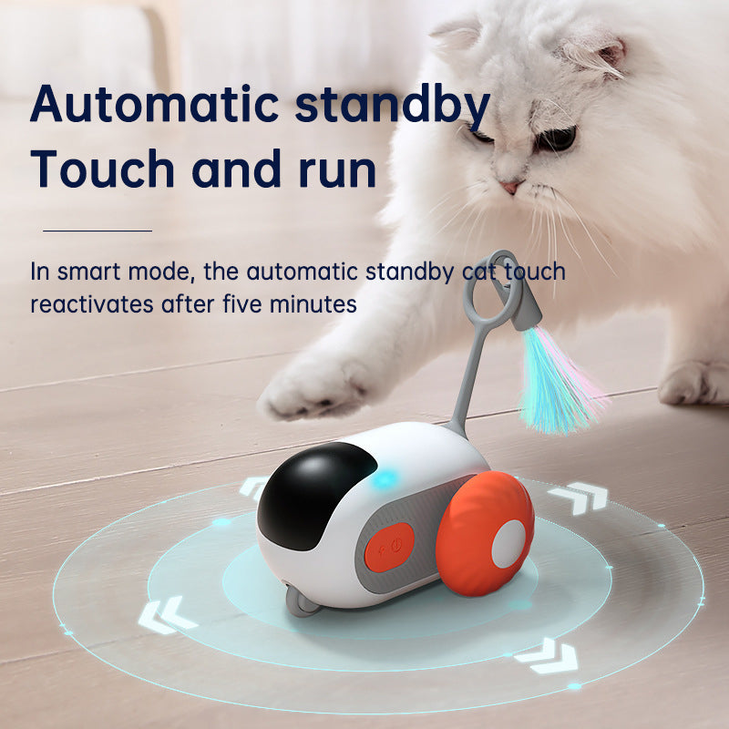 Remote Control Interactive Cat Car Toy USB Charging Chasing Automatic Self-moving Remote Smart Control Car Interactive Cat Toy 