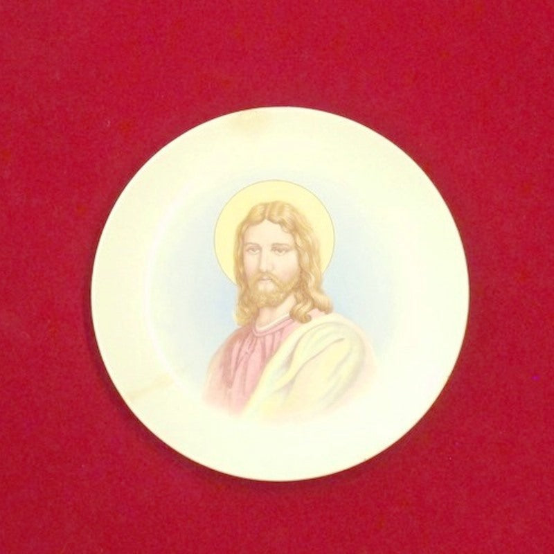 Vintage Antique Religious Jesus and Mary Plate