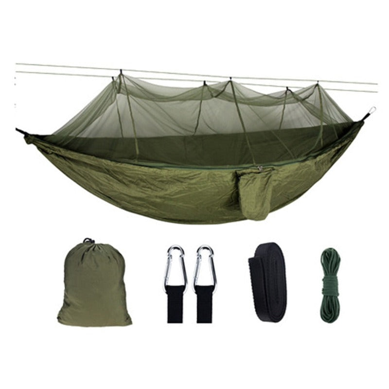 Outdoor Camping Tent Hammock Swing Bed With Mosquito Net High Strength Parachute Hanging Hunting Sleeping Swing Bed XA152A