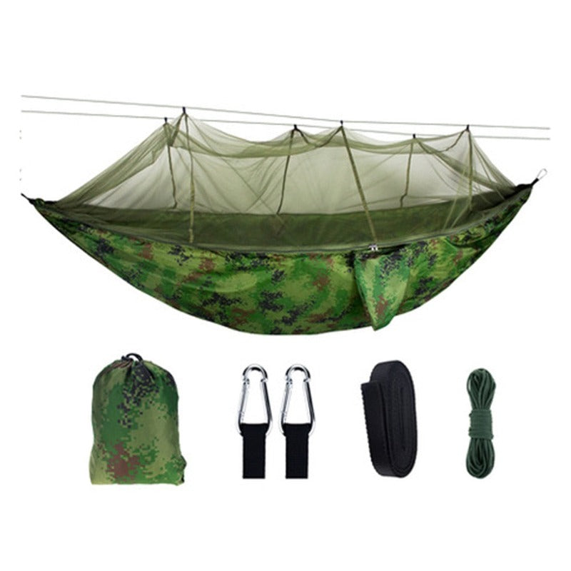 Outdoor Camping Tent Hammock Swing Bed With Mosquito Net High Strength Parachute Hanging Hunting Sleeping Swing Bed XA152A