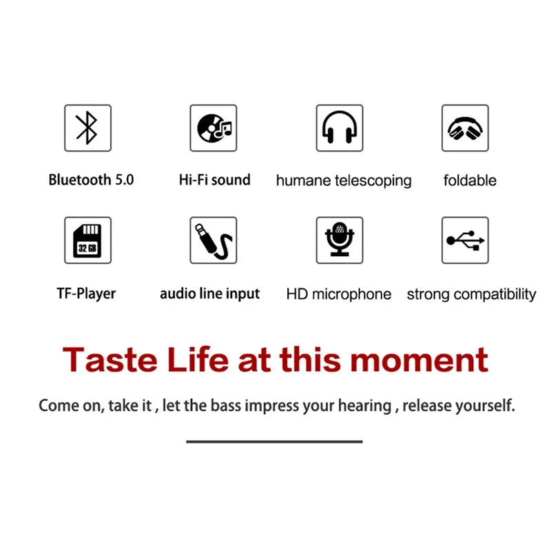List of features with icons and text on a white background
