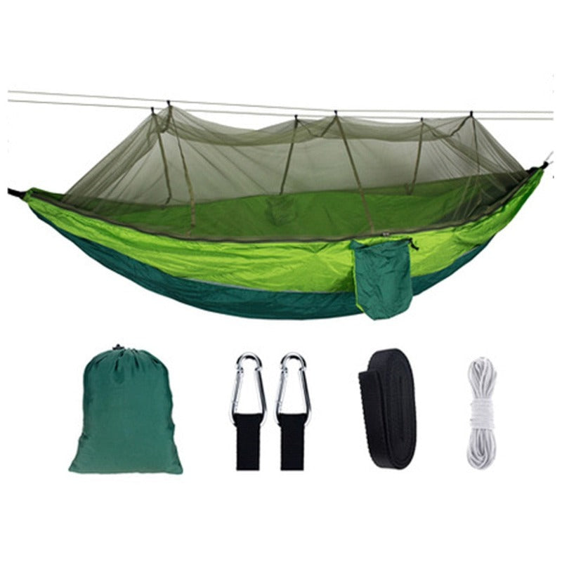 Outdoor Camping Tent Hammock Swing Bed With Mosquito Net High Strength Parachute Hanging Hunting Sleeping Swing Bed XA152A