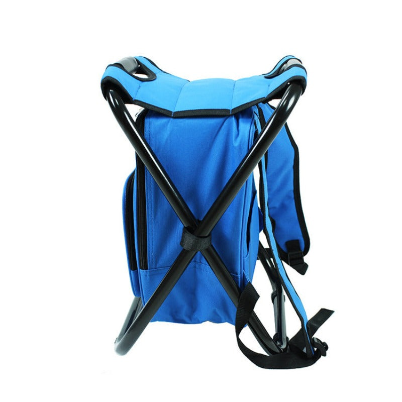 Outdoor Multifunctional Camping Folding Stool Portable Insulation Backpack Fishing Beach BBQ Waterproof Folding Chair Portable