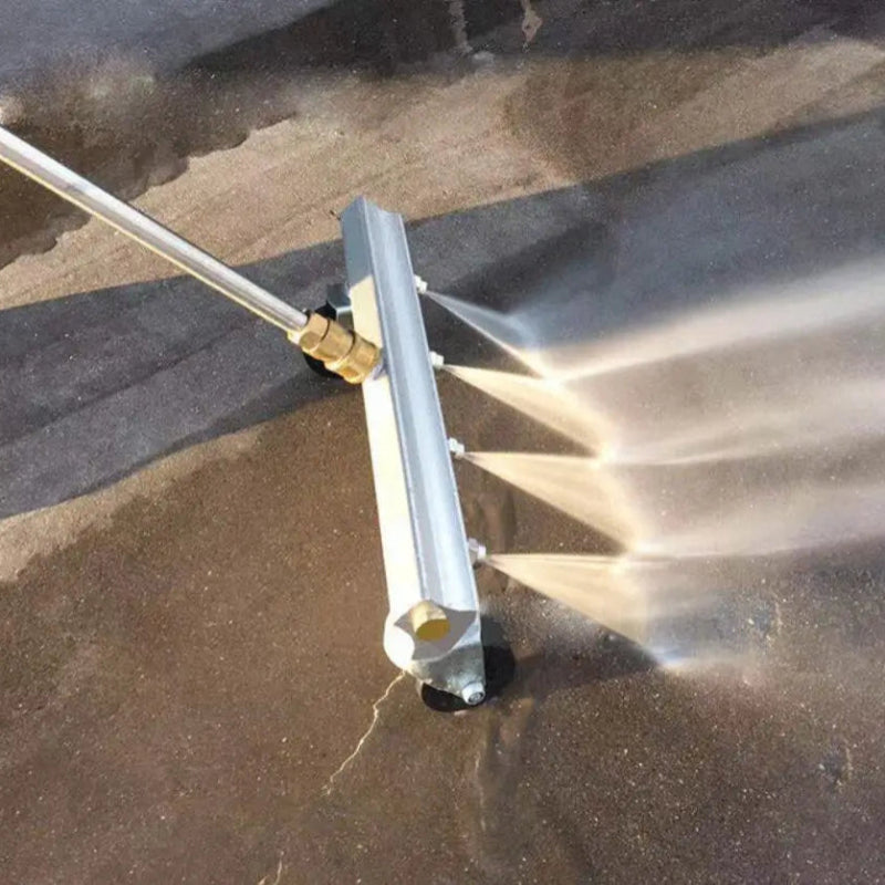Pressure washer cleaning a roof