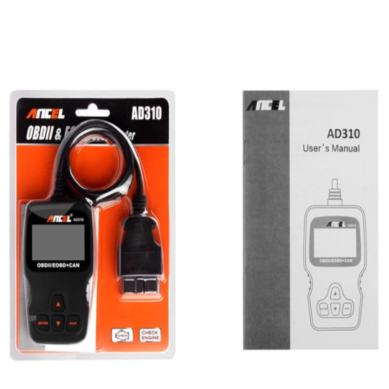 ATEL diagnostic tool package with tool and user manual on a white background