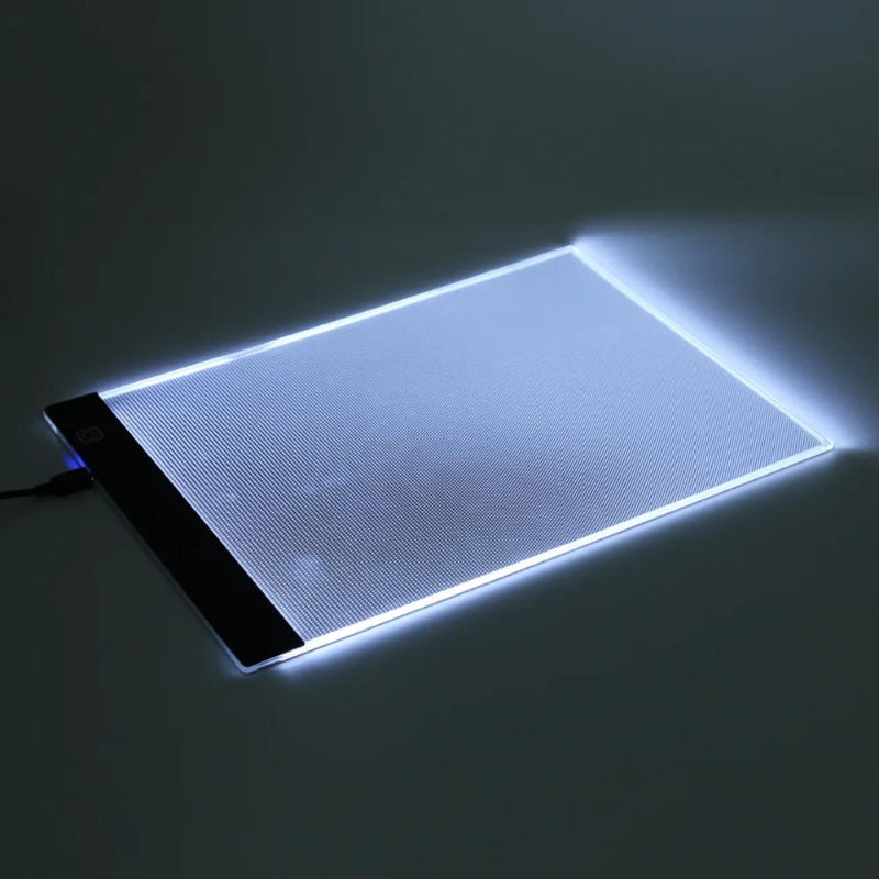 Light pad with glowing edge on a dark background