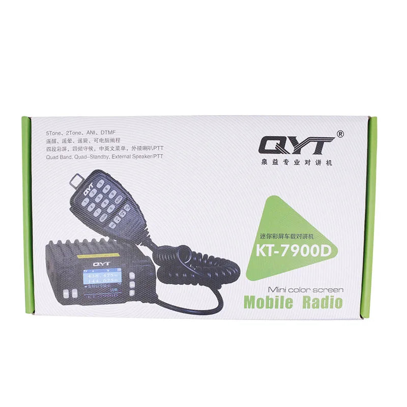 QYT KT-7900D mobile radio packaging on a white background