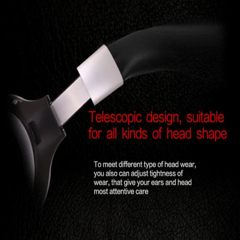 Telescopic headband with adjustable strap on a dark background