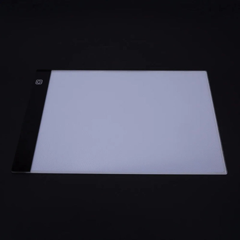 Light pad on a black background