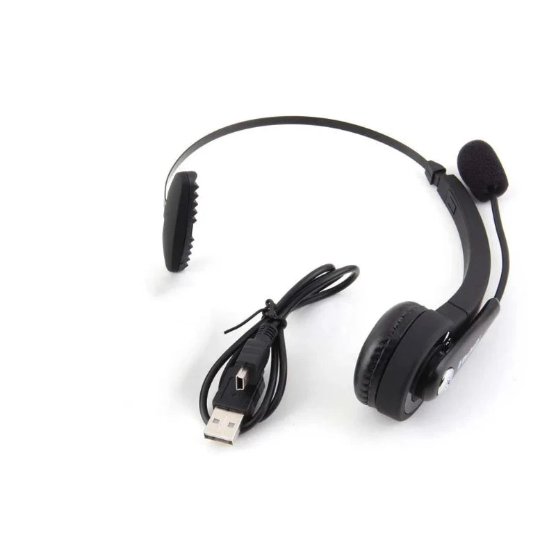 Bluetooth Headset Handsfree Noise Canceling with Microphone Headphones for PS3 Smart Phones Tablet PC Stereo Headset