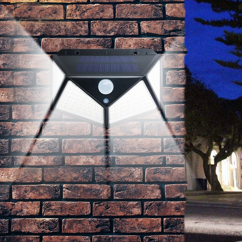  LED Solar Lamp Outdoor Waterproof Solar Powered Spotlights PIR Motion Sensor Street Light for Garden Decoration 3 Modes