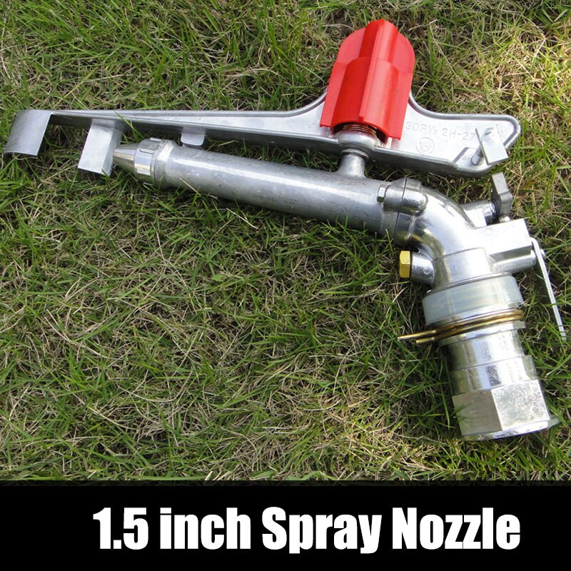 Irrigation Alloy Sprinkler 360 Degree Rocker Arm Spray Nozzle Gear Drive 30m Dia. Lawn Watering Sprinkler Female Thread